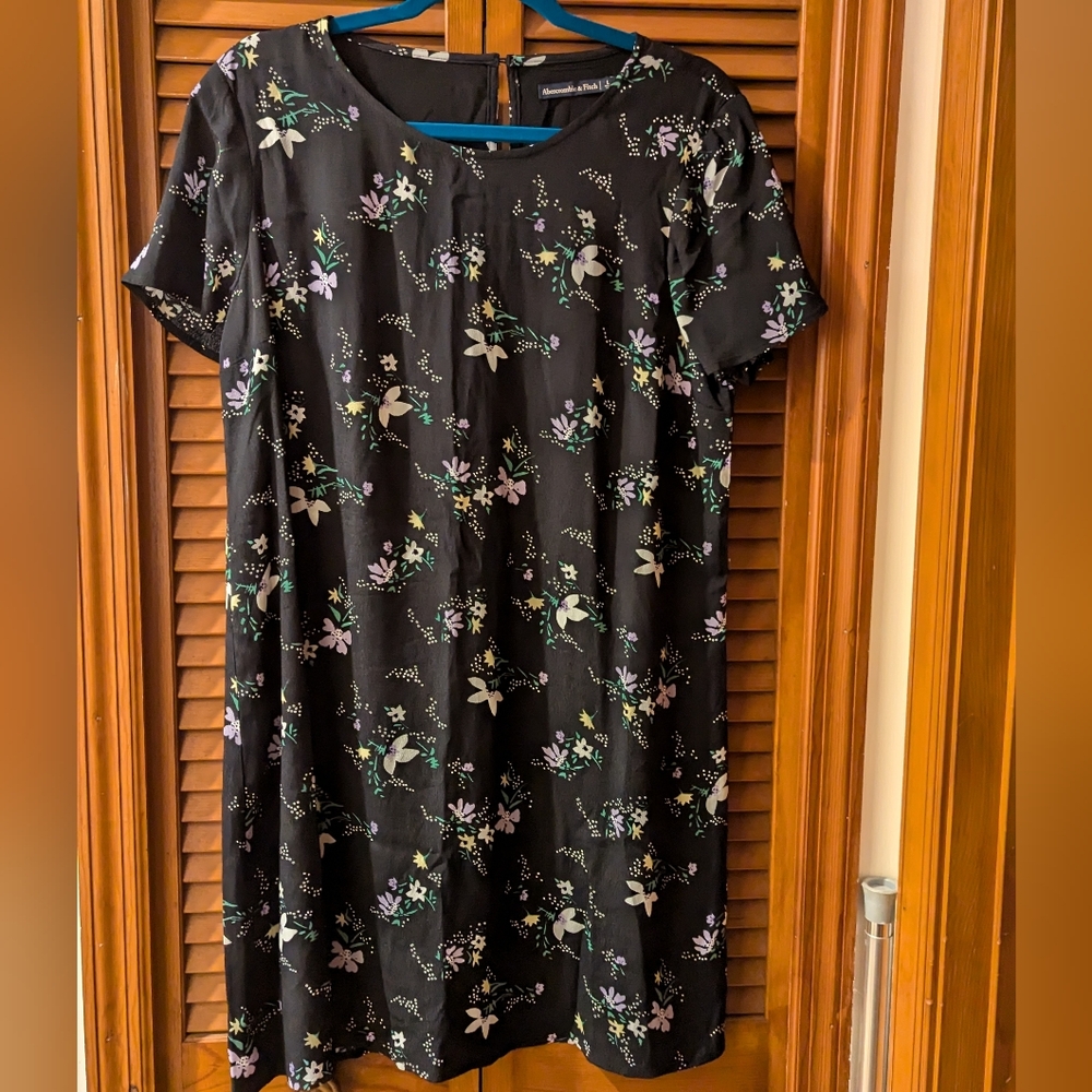 Floral Black Dress